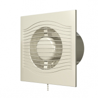 SLIM 5C Ivory, Вентилятор накладной SLIM D125 обр.клапан Ivory DICITI