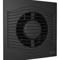 SLIM 4C Matt black, Вентилятор накладной SLIM D100 обр.клапан Matt black DICITI